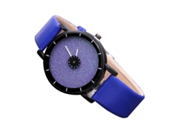 Reloj De Cuarzo Para Mujer De Aleación Con Correa De Poliuretano Y Decoración De Diamantes De Imitación, Esfera Redonda (negro).