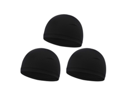 Juego de 3 gorros de ciclismo elásticos y transpirables para carreras, ideales para niños, con forro y protección para casco de bicicleta.