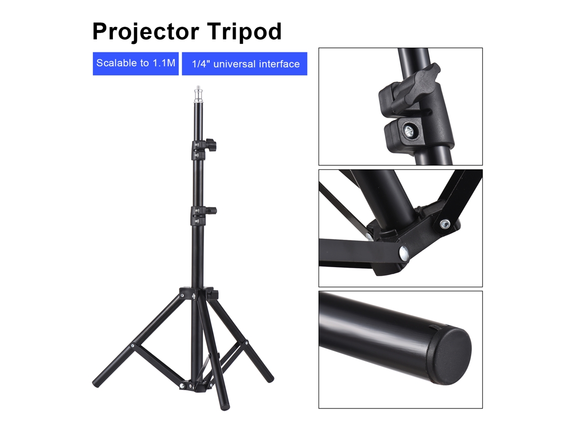 Soporte Universal Extensible Y Ajustable En Altura Para Proyector, Trípode De Aleación De Aluminio Portátil, Interfaz Lcd De 1/4".