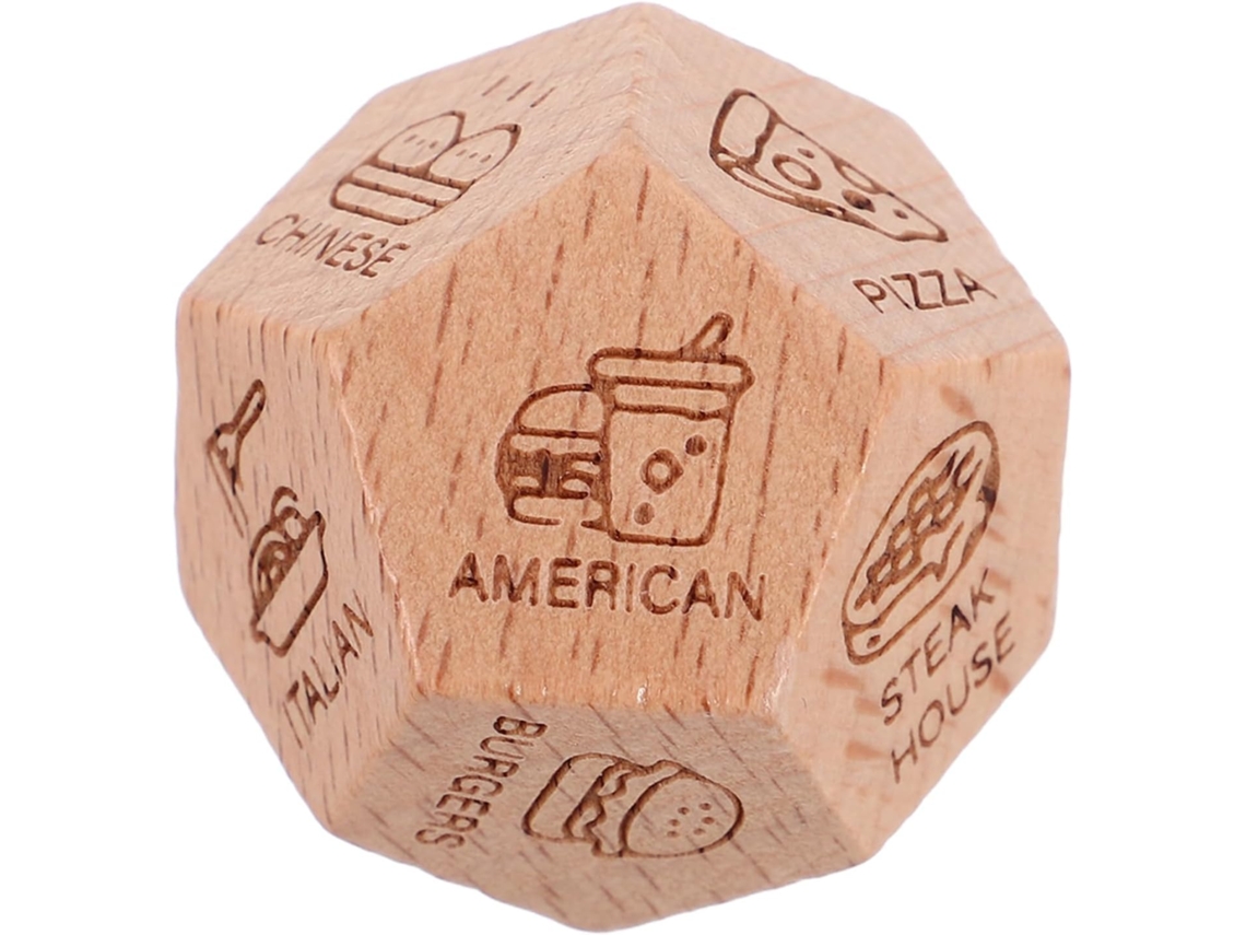Dados De Madera Para Tomar Decisiones Sobre La Comida, Cenas Creativas, Diversión, Noches De Juegos.