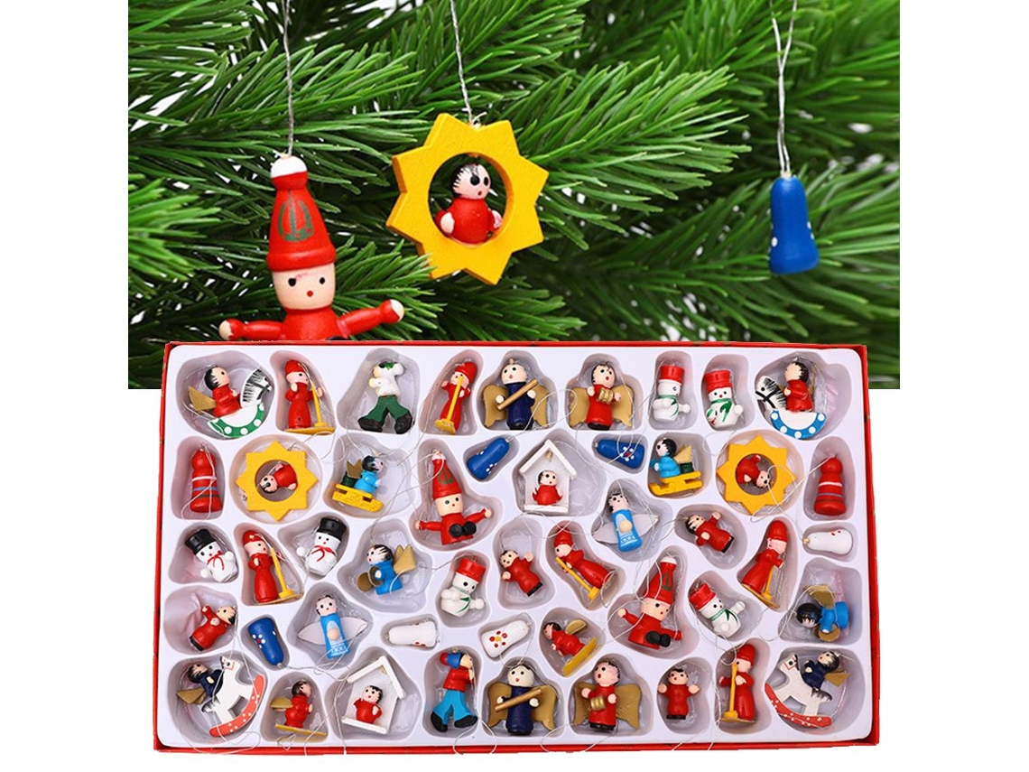 Adornos navideños para árbol, 48 piezas, colgantes