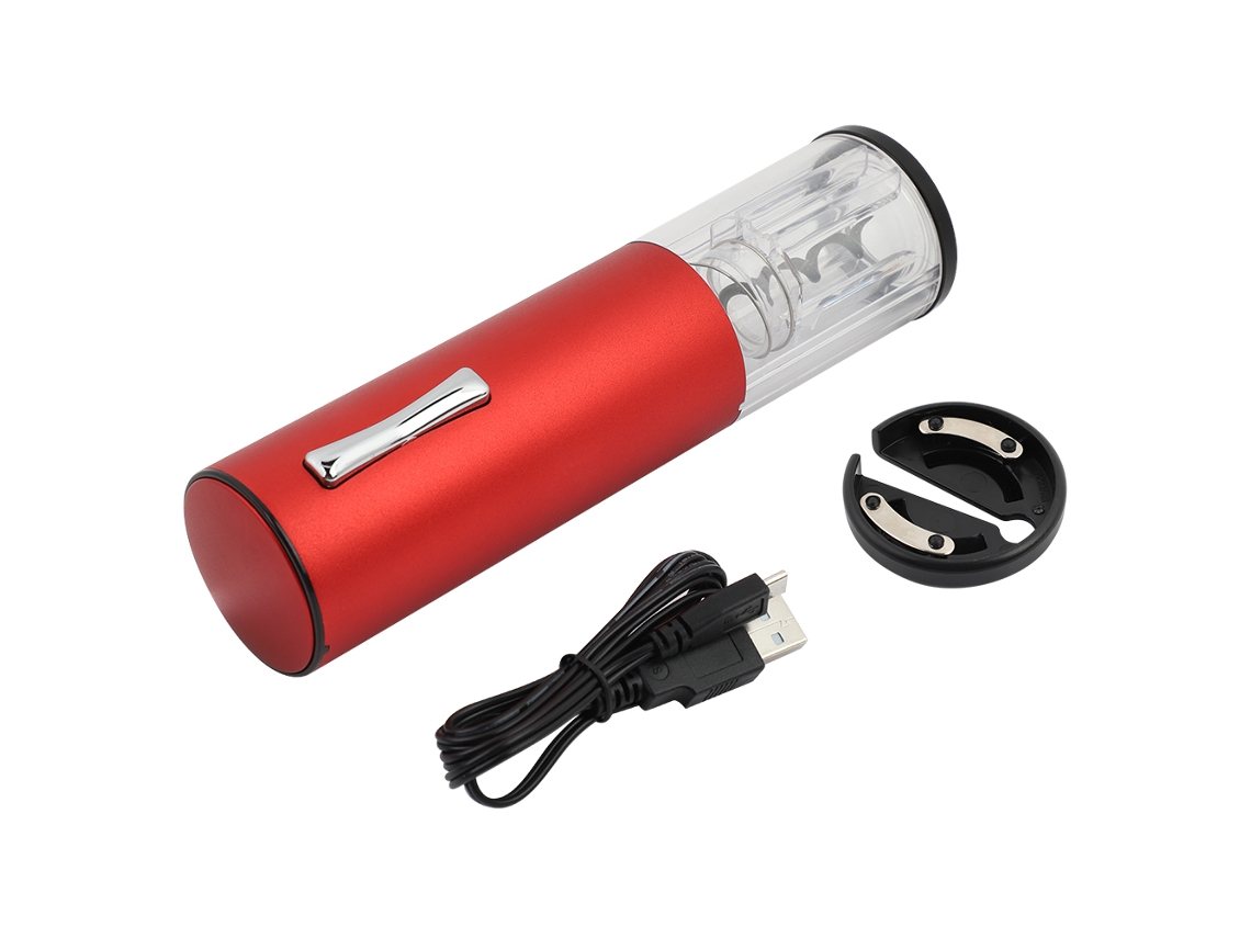 JILLIOPER APRIBA DE BOTOR AUTOMÁTICA AUTOMÁTICA DE VINO, BATERÍA RECHAZABLE CARDE USB CARCHE SCREWCHIL ELÉCTRICO CON CUBIERTA transparente y tornillo de grado a