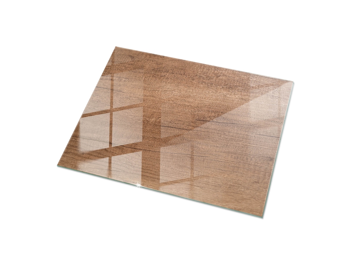 Tablero De Vidrio Rectangular Espelharte (120x80 Cm - Patrón De Madera Natural - Marrón)