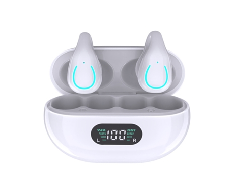 Auriculares Bluetooth True Wireless CHRONUS Micrófono con cancelación de ruido de llamada blanca 5.3 Enc