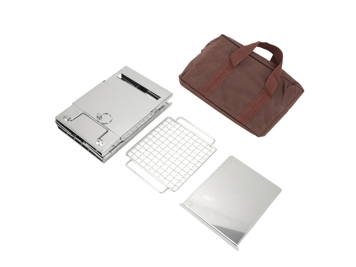 Brasero plegable de acero inoxidable para camping | Sin marca