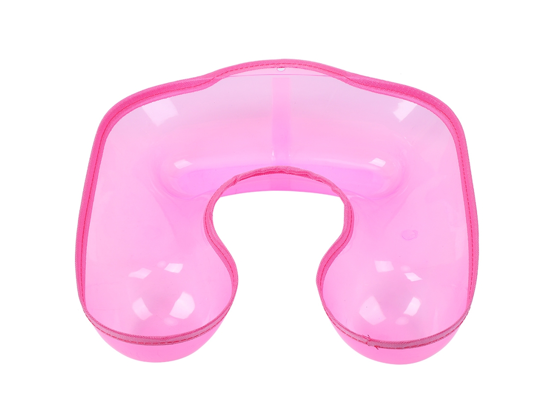 Herramienta De Tinte Y Perma Profesional - Bandeja De Cuello Rojo Rosa, Antidesgaste Pvc, Diseño Ergonómico, Protege Ropa Y Suelo