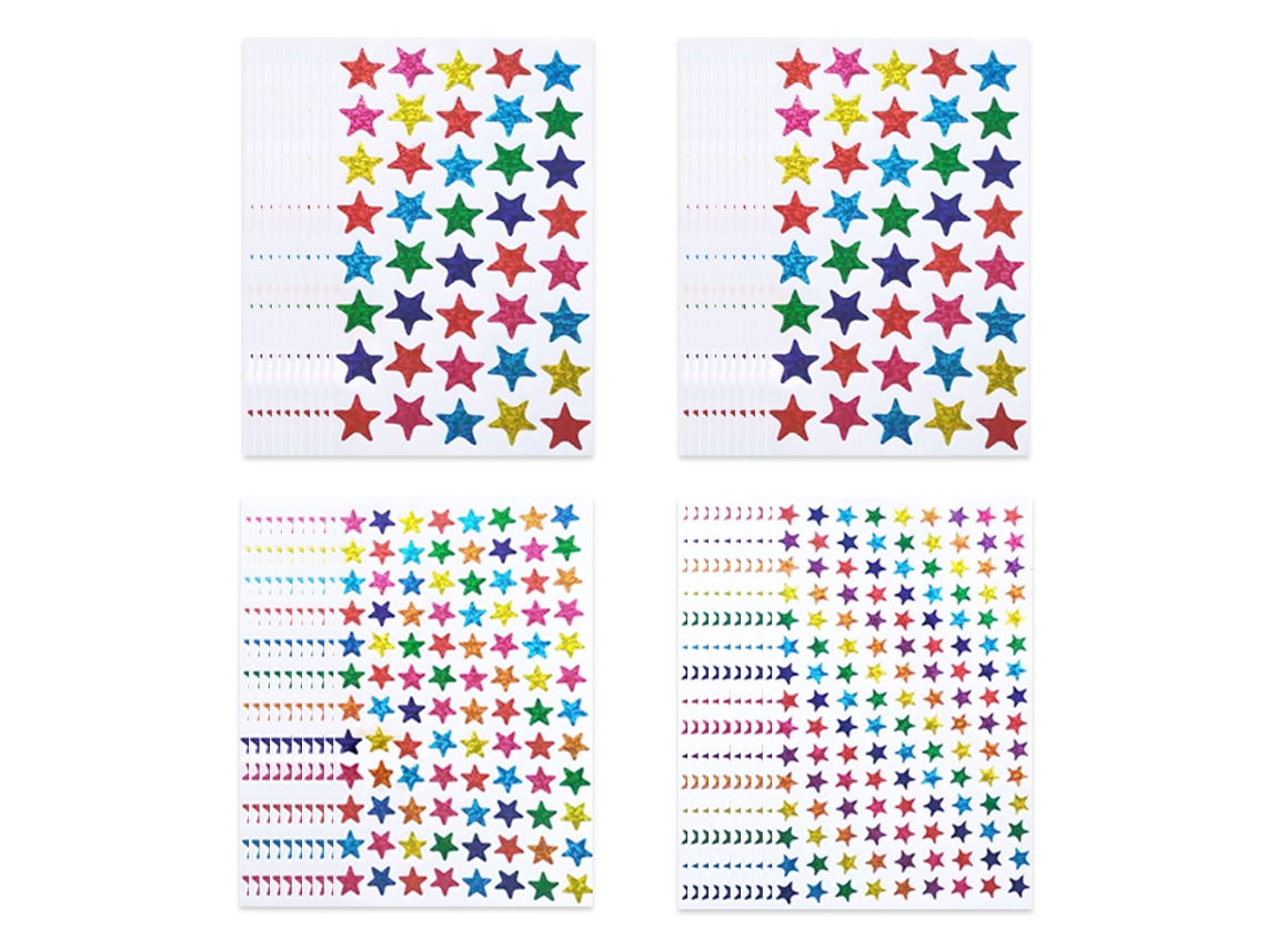 Pegatinas de estrellas: recompensas y decoración para el hogar, la escuela y la oficina, 4 hojas NEVEANCE