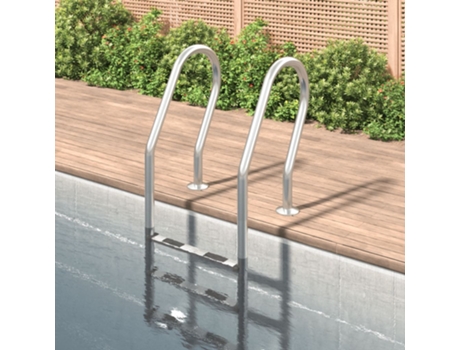 Escalera para piscina acero inoxidable 304 54x38x158 cm VIDAXL