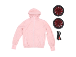 Chaqueta de mujer con aire acondicionado de 3 velocidades, color rosa.