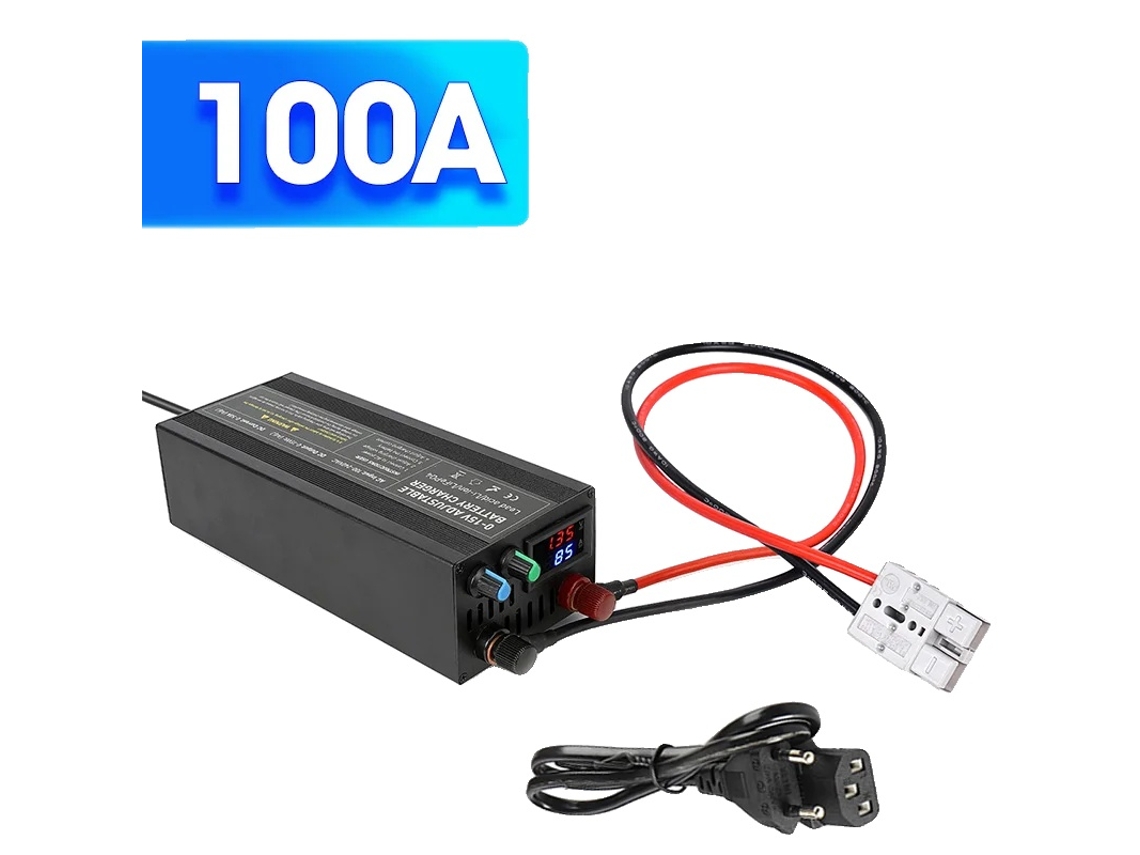 Cargador Lifepo4 de alta corriente, voltaje de salida ajustable, capacidad de carga rápida, CT100A Anderson, UE