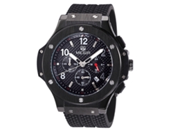 Reloj Analógico De Cuarzo Para Hombre Con Fecha, Correa De Silicona Negra, Resistente Al Agua Hasta 30 M.
