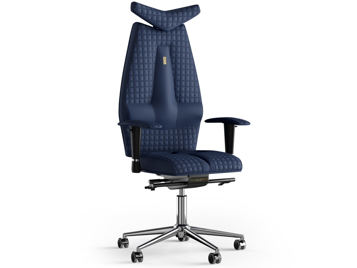 Silla de Oficina KULIK Jet Stitching PU Cuero (Azul -130x50x50cm)