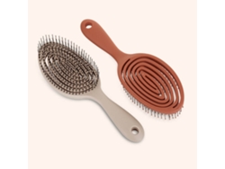 Peine De Masaje Elástico Antiestático Relajante Para El Cabello Con Dientes Con Memoria, Apto Para Uso En Seco Y Húmedo.
