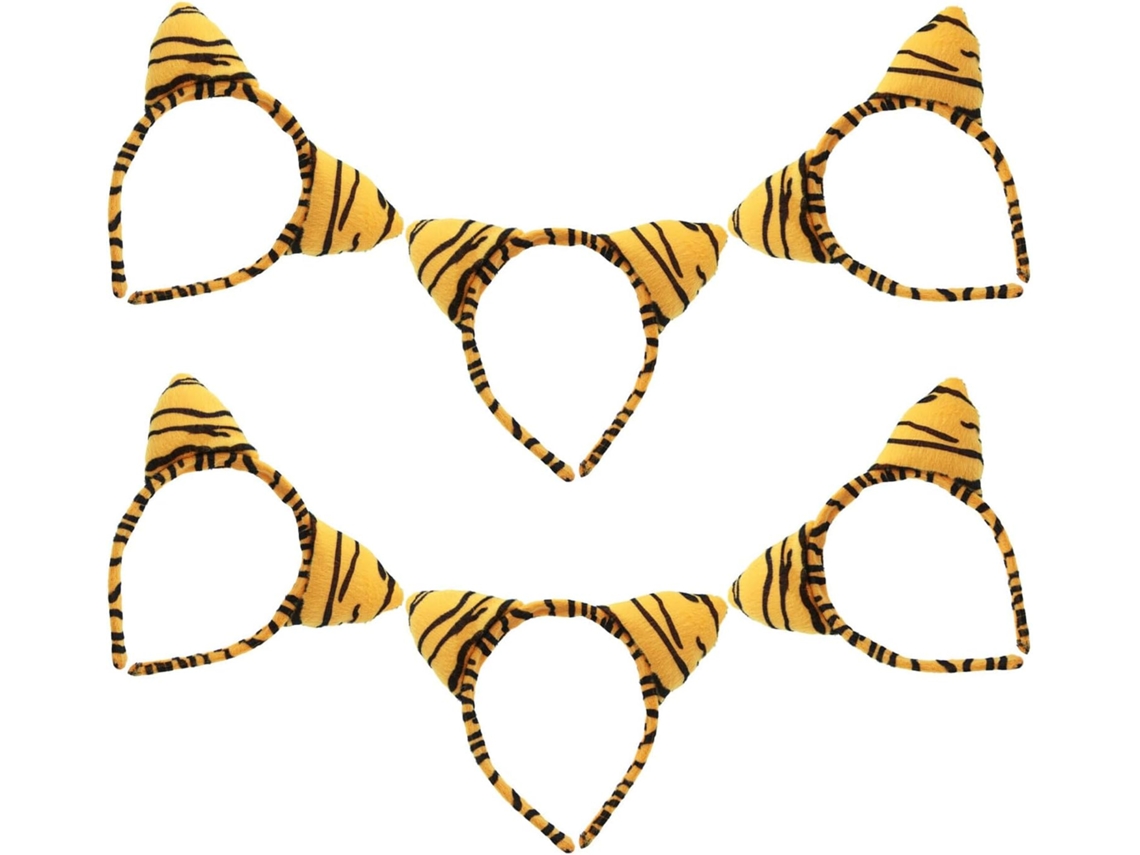 Lot De 6 Serrage-têtes Tigre Ajustables Pour Adultos Y Garçon Filles Accessoires Cosplay Animaux