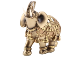 Estatua de elefante dorado Feng Shui para la riqueza