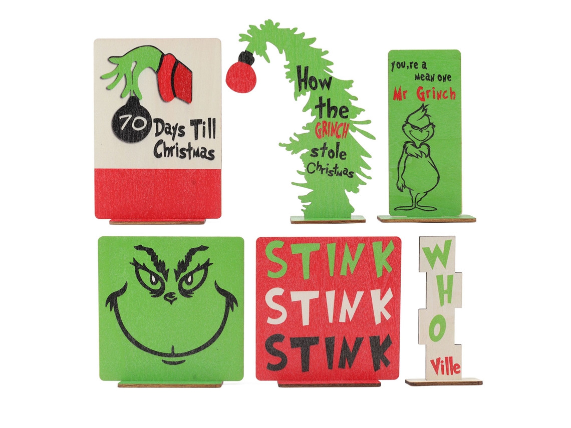 Tarjetas Decorativas Navideñas Animadas Con Capas, De Madera Resistente, Juego De 6 Piezas Para Fiestas En Casa Y Bares.