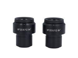2 oculares de microscopio de campo amplio WF20x con dioptría ajustable e interfaz de 30 mm