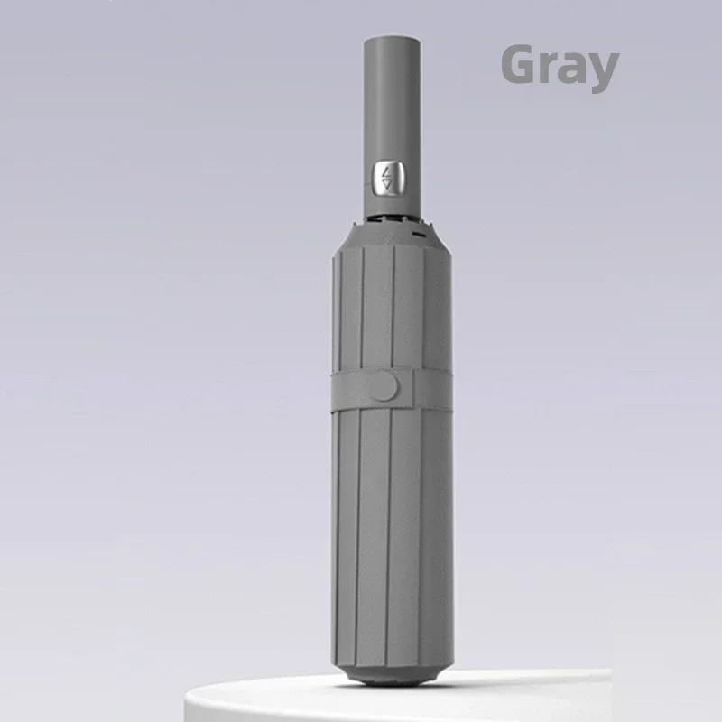 (gris, 12k) Paraguas Plegable Automático De 72 Varillas, Resistente Al Viento, Fabricado En Vinilo Grueso, Con Protección Uv Upf50+.