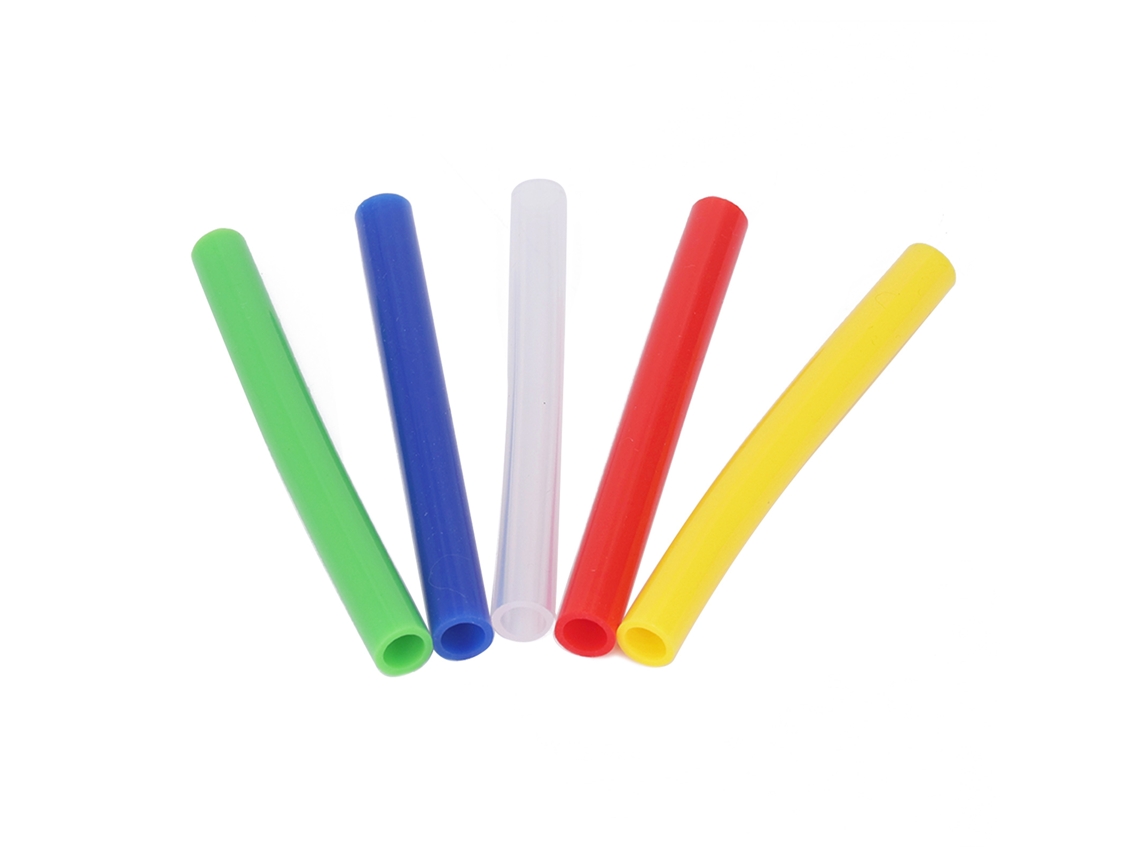 5pcs Tubo De Mordedor De Silicone Para Bebê Livre De Bpa Congelável Fervível