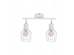 Focos Decorativos2 Luces E14 Metal 350 Lámpara de Pasillo Industrial Giratoria Lámpara de Pared Blanca NETTLIFE