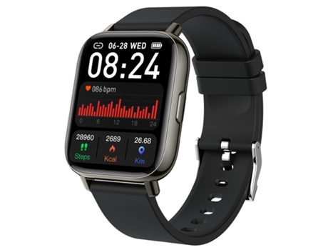 Smartwatch WEB2O 1.69 Touch Fitness Watch 24 Modos IP68 Rastreadores de actividad Impermeable para Android y iOS Negro