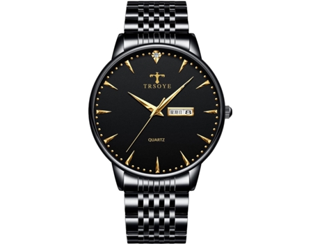 VEANXIN Relojes Semana Reloj Reloj de pulsera impermeable-Negro