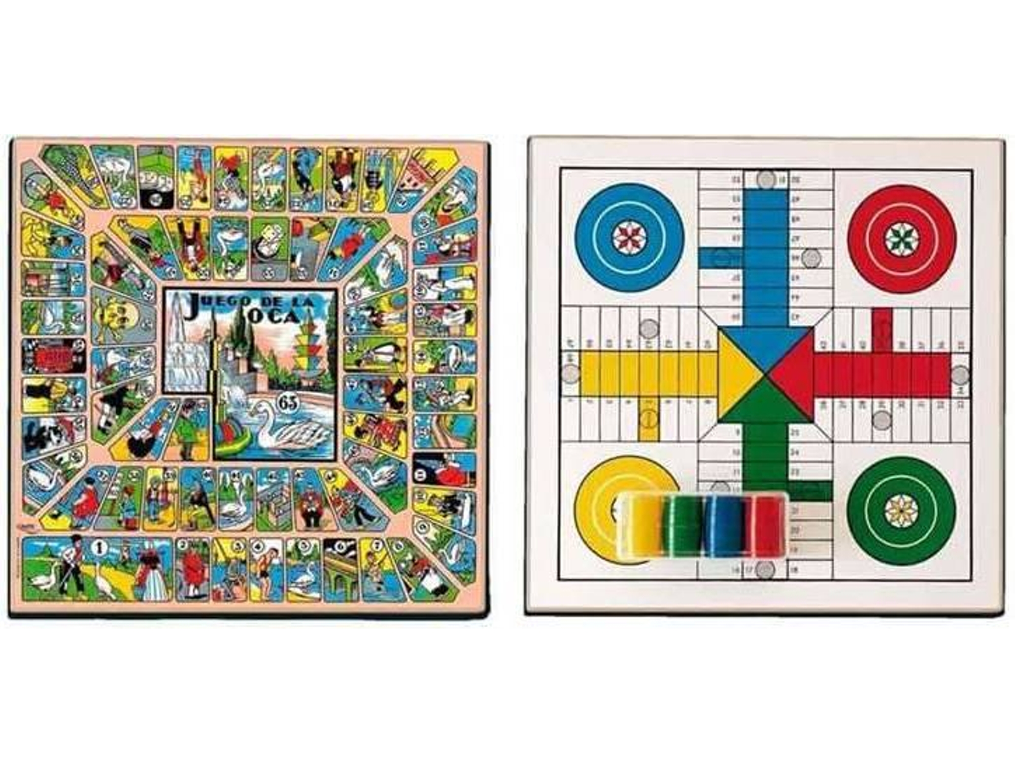 Tablero DISFRAZZES Parchis 4 y Oca de Madera con Accesorios (33 x 33 cm)