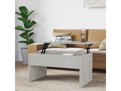 Mesa de Centro de Apoyo 80X50,5X41,5Cm Madera Procesada Gris Cemento