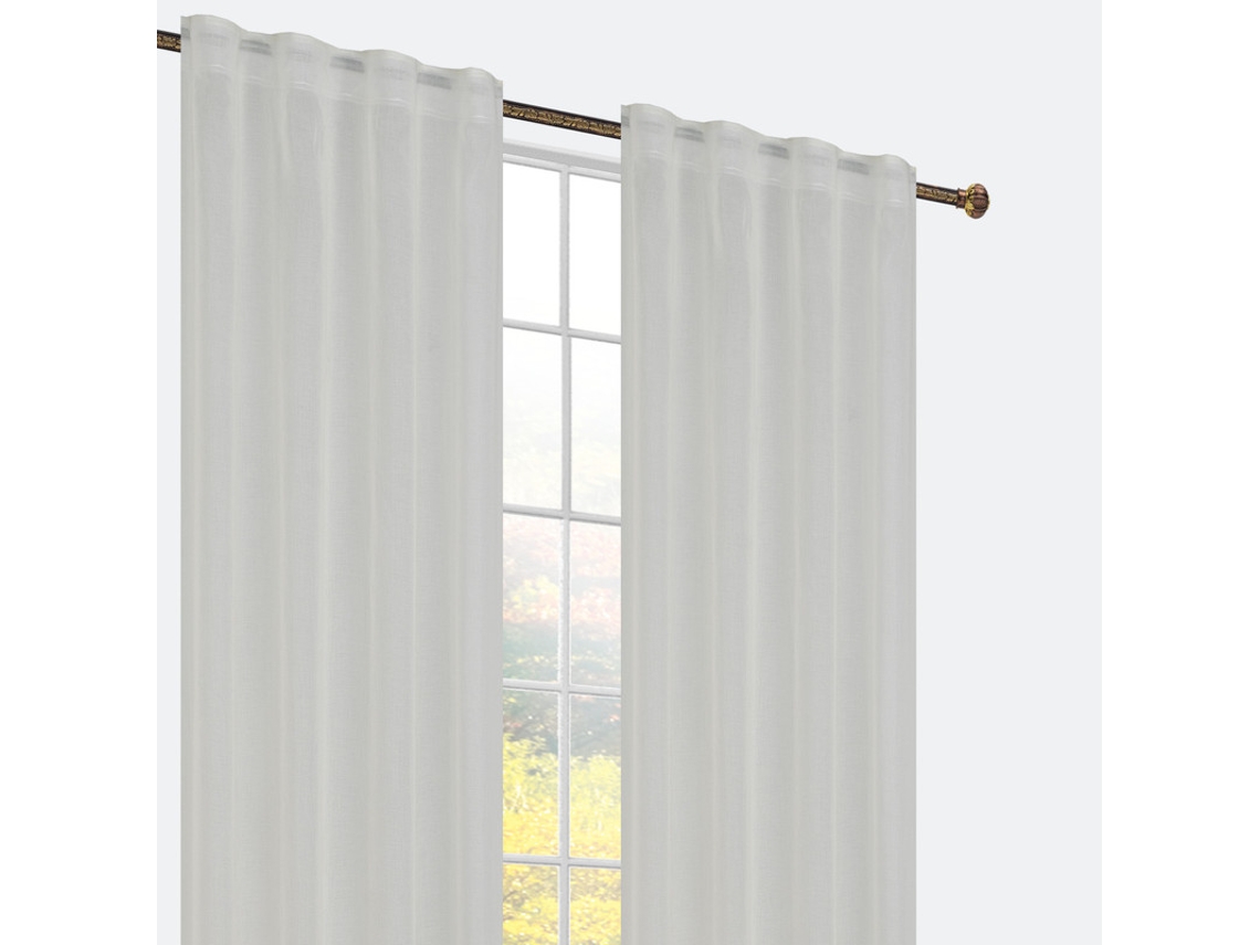 Cortina con clips ocultos 140 x 260 cm Beige - Individual