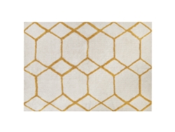 Alfombra BELIANI Beyler de Algodón Blanco 160x230