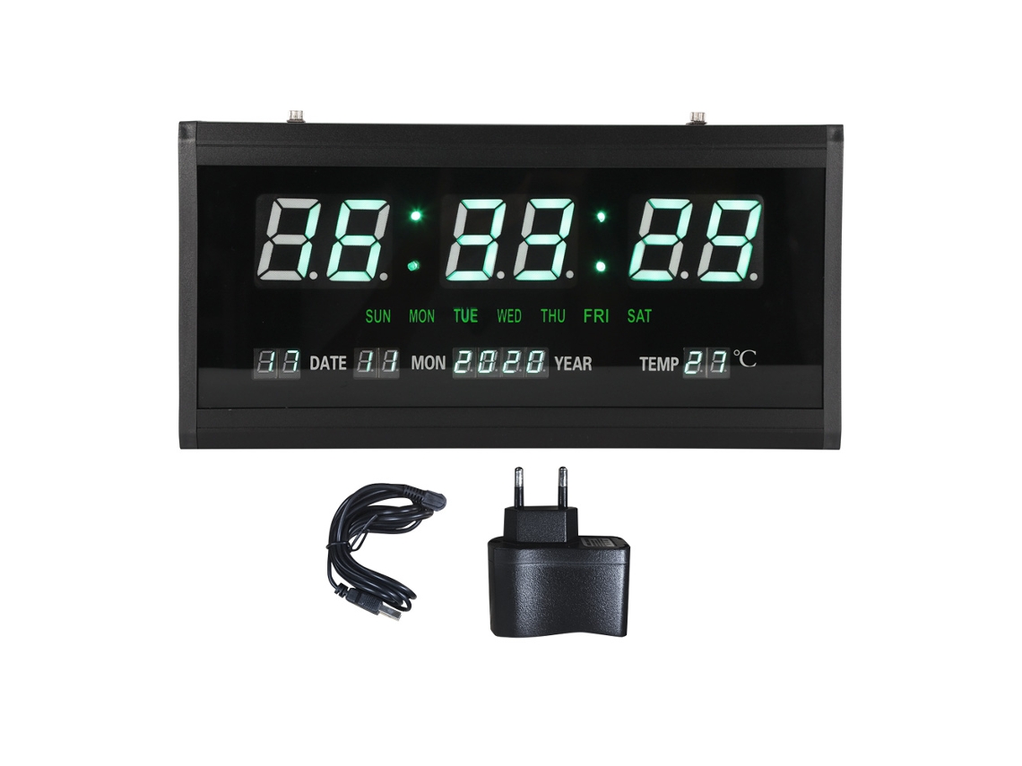 2026-reloj De Pared Colgante Led Con Calendario Perpetuo Digital Para Sala De Estar Y Oficina