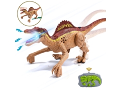 Brinquedos de Dinossauro com Controle Remoto Detecção de Gestos Dinossauros Rc Caminhada Realista para Crianças Marrom GERTIZ