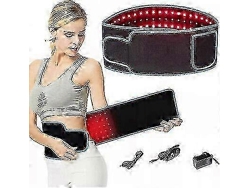 Cinturón terapéutico con luz roja infrarroja y 105 LED para calor y alivio del dolor.