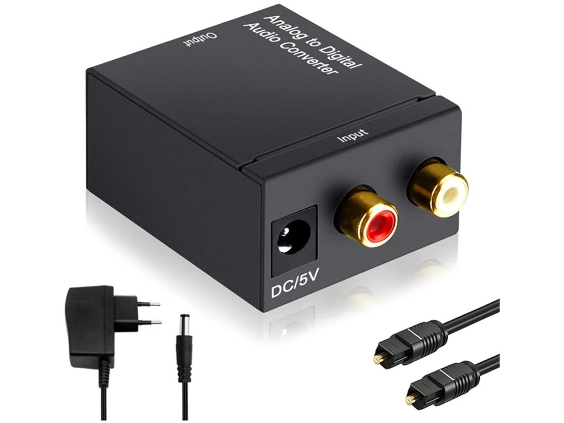 Cable de audio estéreo analógico RCA L/R a 3 YIZHOOD Negro