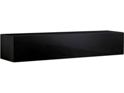 Mueble TV MÓVEIS BONITOS Nora H2 (160x40x30 cm - Negro - Melamina)