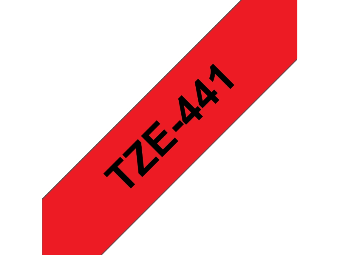 Cinta laminada Compatible Brother Tze441 Texto Negro / Fondo Rojo 18Mm X 8M