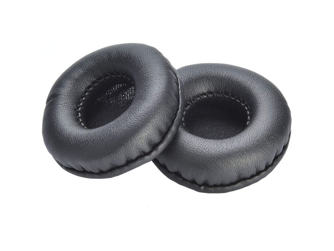 Par De Almohadillas Redondas De 65 Mm Para Auriculares, Almohadillas De Repuesto Universales De Espuma Viscoelástica Y Cuero.