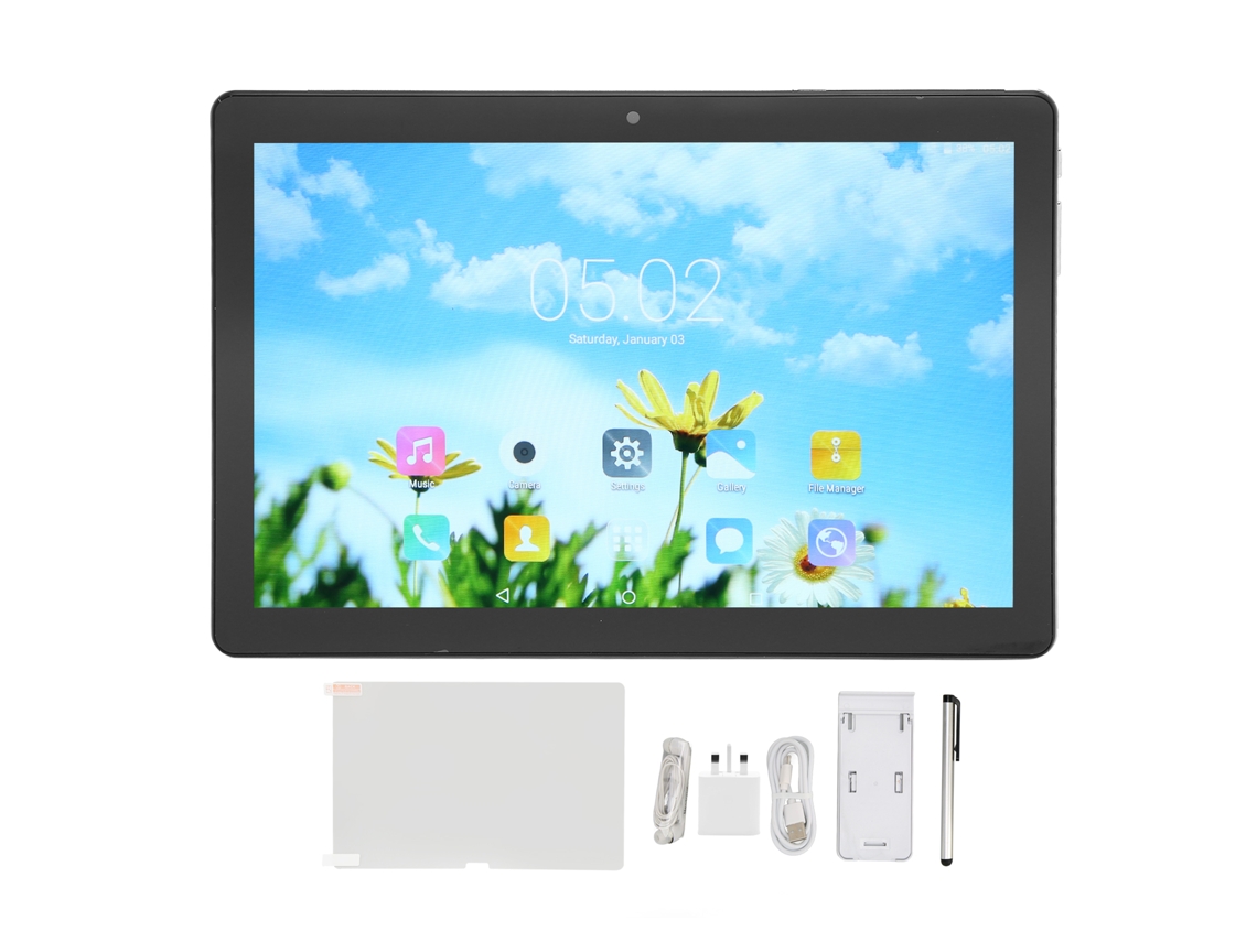 Tableta de 10.1 pulgadas con Android 11.0, Wi-Fi de doble banda, 6 GB/128 GB, color dorado