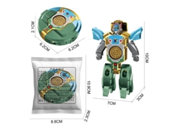 Robot Fidget Spinner transformable, juguete infantil verde DIGITALLAB