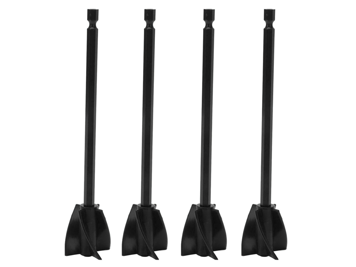 4 Palas Mezcladoras De Resina Reutilizables Con 5 Cuchillas Adjunto De Taladro Para Pintura Epoxi Mixer