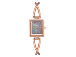 Reloj De Pulsera Analógico De Cuarzo Sencillo Vansvar Para Mujer Y Hombre, Color Dorado.