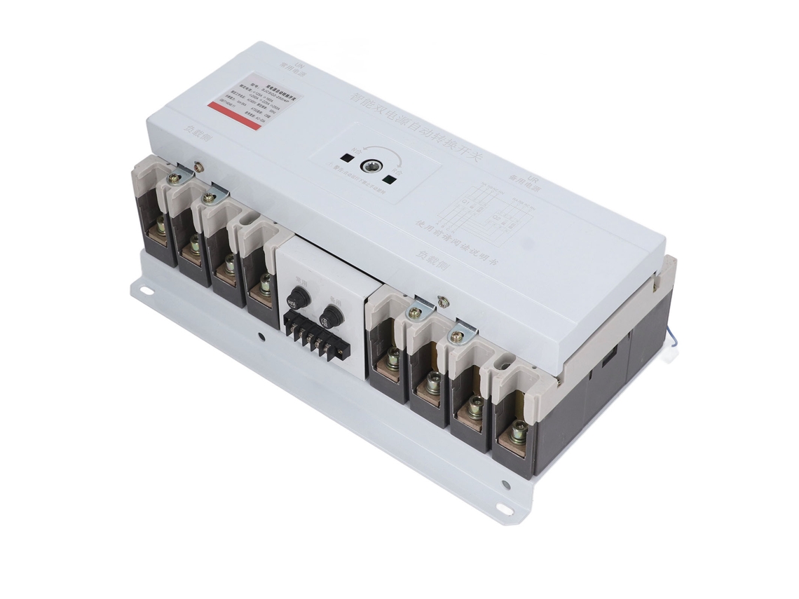 Interruptor selector de potencia doble automático de 4 polos, 250 A, aislado, 2 entradas 1 salida, CA 400 V