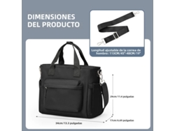 (negro) Bolsa De Almuerzo Térmica Unisex Con Correa Para El Hombro, Reutilizable