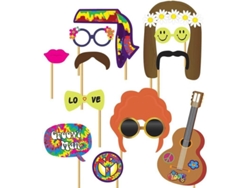 Accesorios DISFRAZZES Set Para Photocall Hippie 12 Pcs