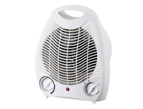 Termo Ventilador Eléctrico de Cerámica Calefactor para Interiores, Termostato ajustable de 1000W/2000W
