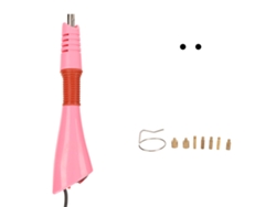 Aplicador De Adhesivo Termofusible Rosa Con Termostato Individual, 7 Puntas, Portátil, Para Bricolaje, 110-220 V.