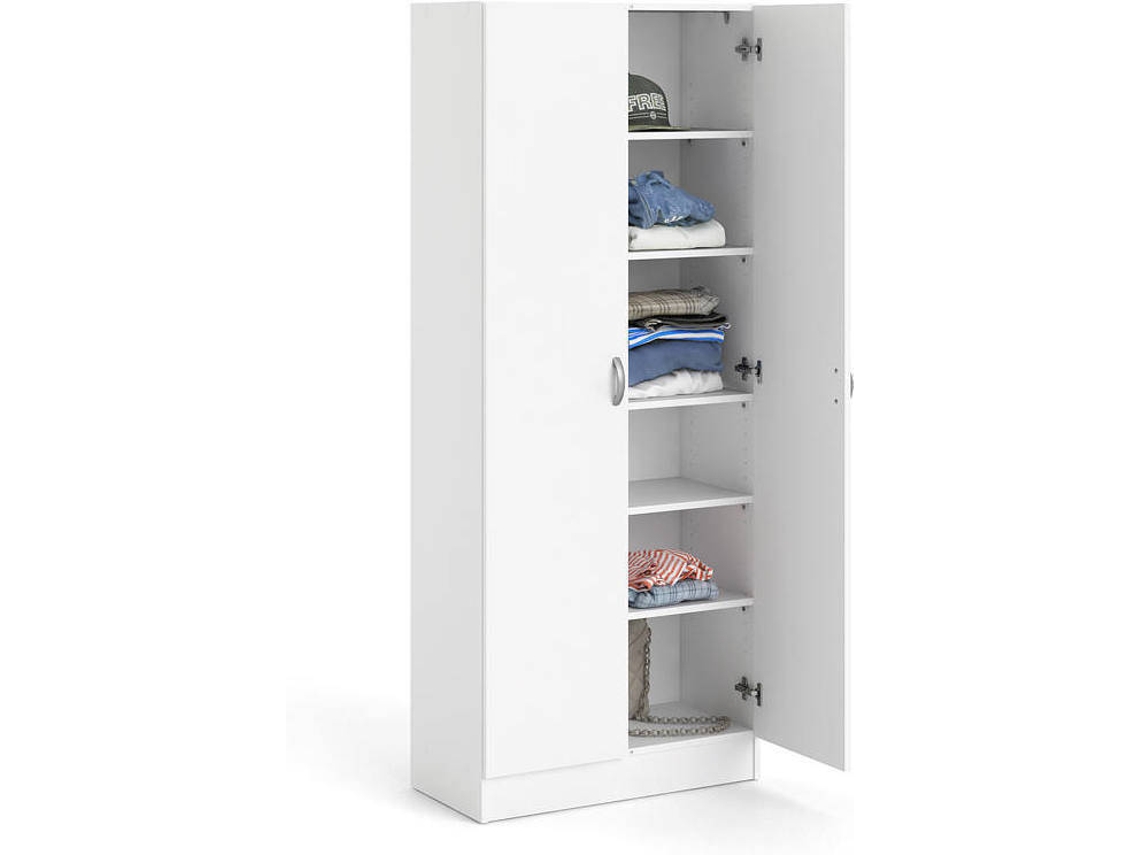 Armario DMORA Blanco (Laminado Lacado - 69.2x170.4x34.6 cm)