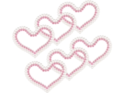 10 Parches Decorativos Con Forma De Corazón Hechos De Diamantes De Imitación Para Ropa Y Accesorios De Calzado.