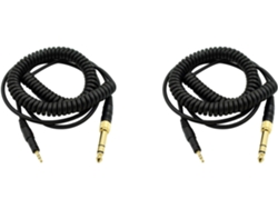 2 Adaptadores De Auriculares Con Cable De Resorte, Cable De Audio De Repuesto Diy - M50x - M40x Hd518