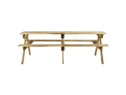 Maison Exclusive - Mesa De Pícnic Con Bancos 220x122x72 Cm Madera Pino Impregnada